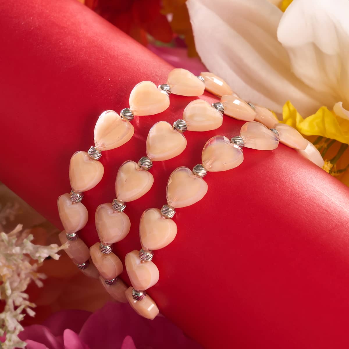 Rosé Heartstring | Crystal Macrame Bracelet - Image 6