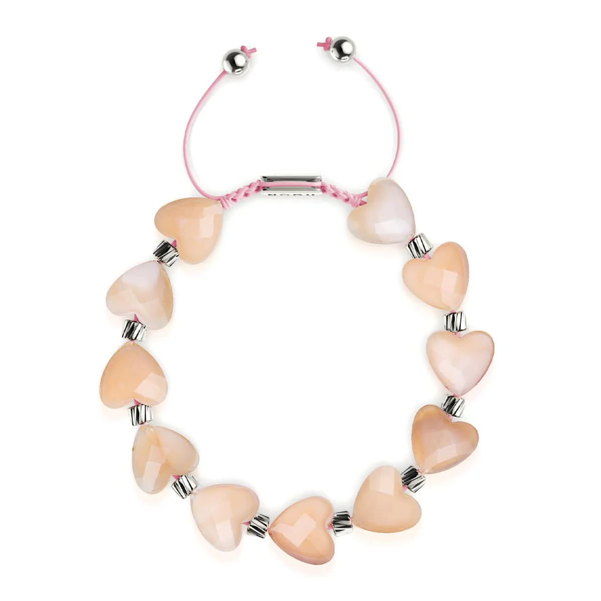 Rosé Heartstring | Crystal Macrame Bracelet - Image 8