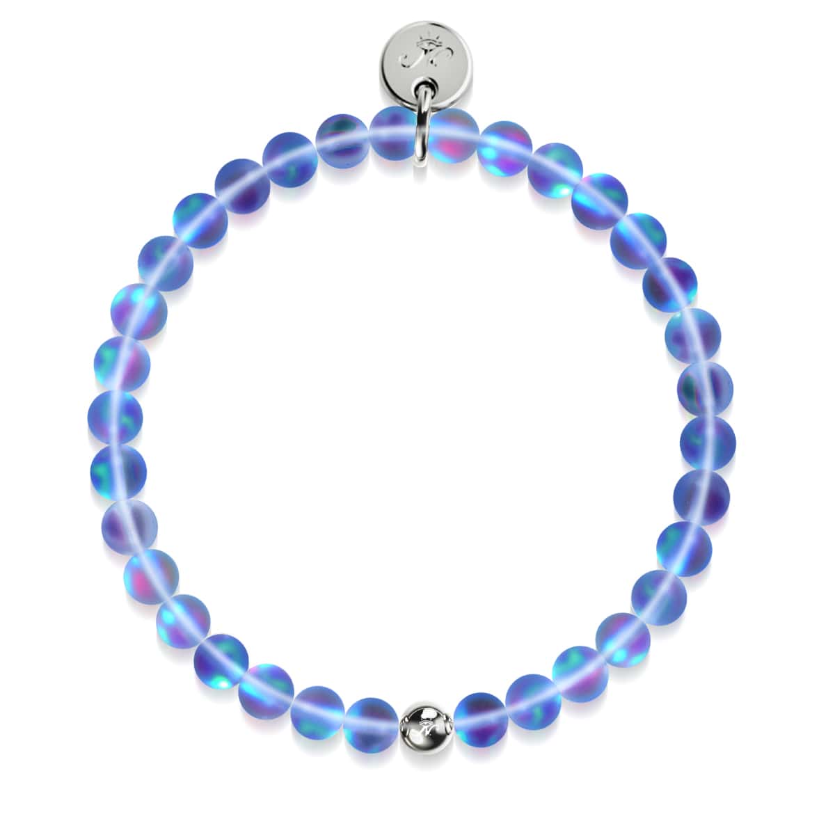 Sapphire | Silver | Mermaid Glass Bead Bracelet - Image 5