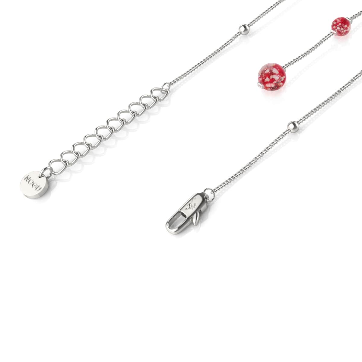 Crimson | Silver | Firefly Glass Cascade Double Pendant - Image 11