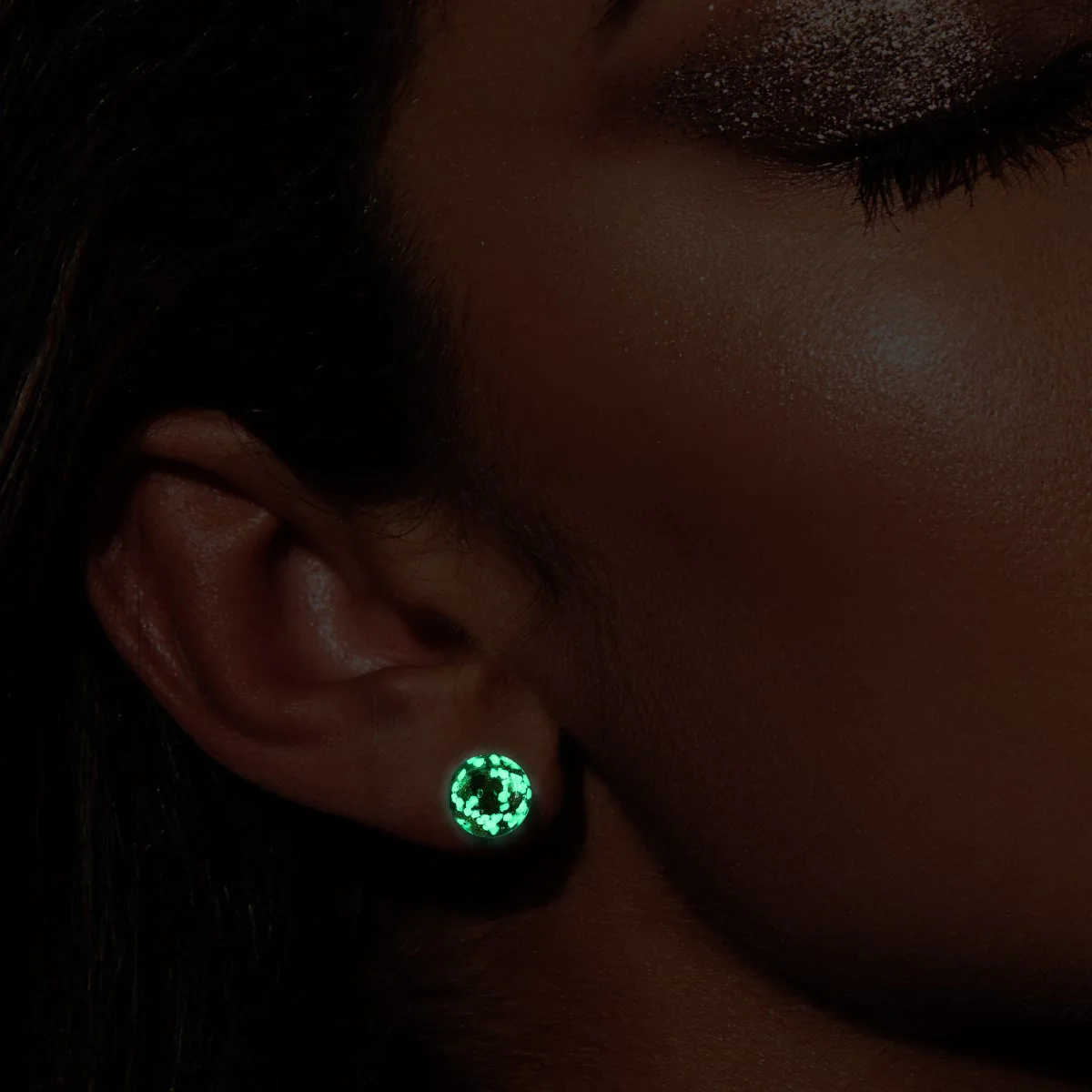 Merlot | .925 Sterling Silver | Firefly Glass Stud Earrings - Image 4