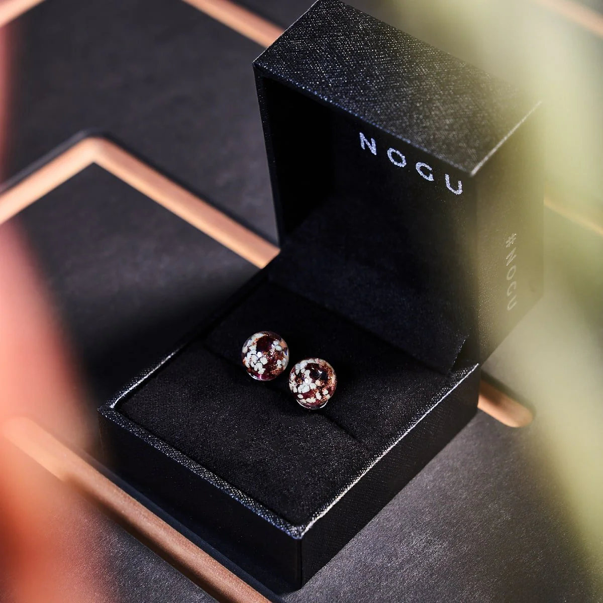 Merlot | .925 Sterling Silver | Firefly Glass Stud Earrings - Image 6