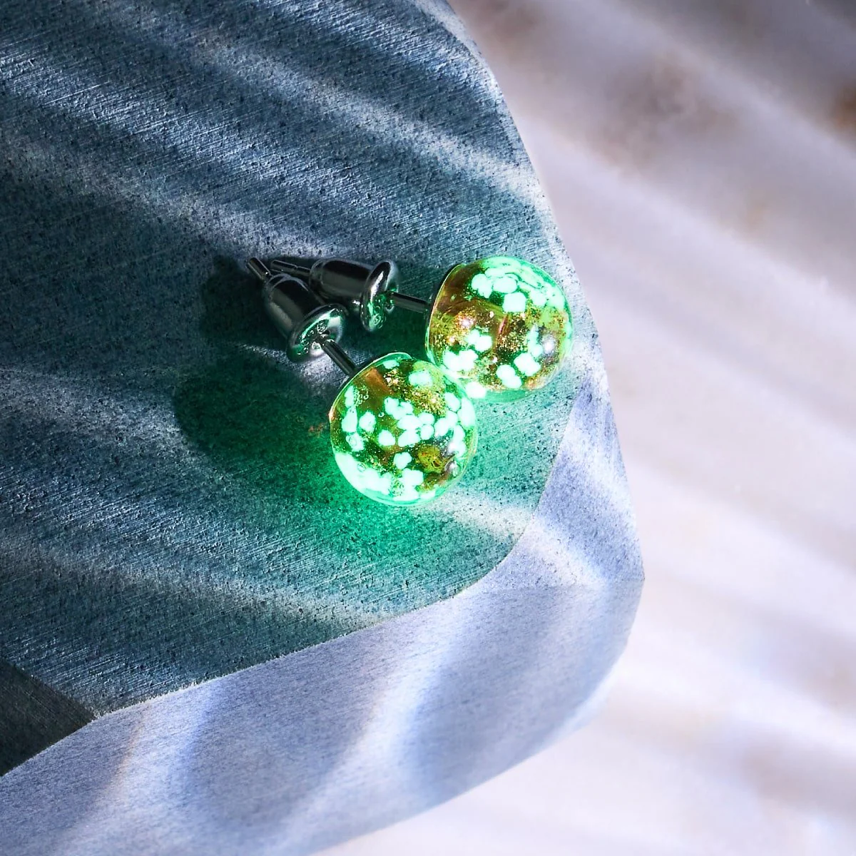 Merlot | .925 Sterling Silver | Firefly Glass Stud Earrings - Image 9