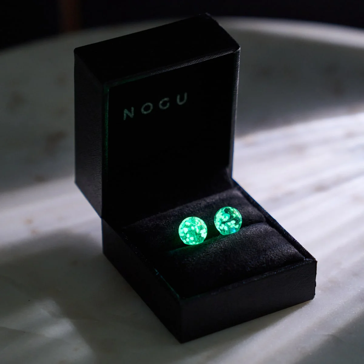 Teal | .925 Sterling Silver | Firefly Glass Stud Earrings - Image 15