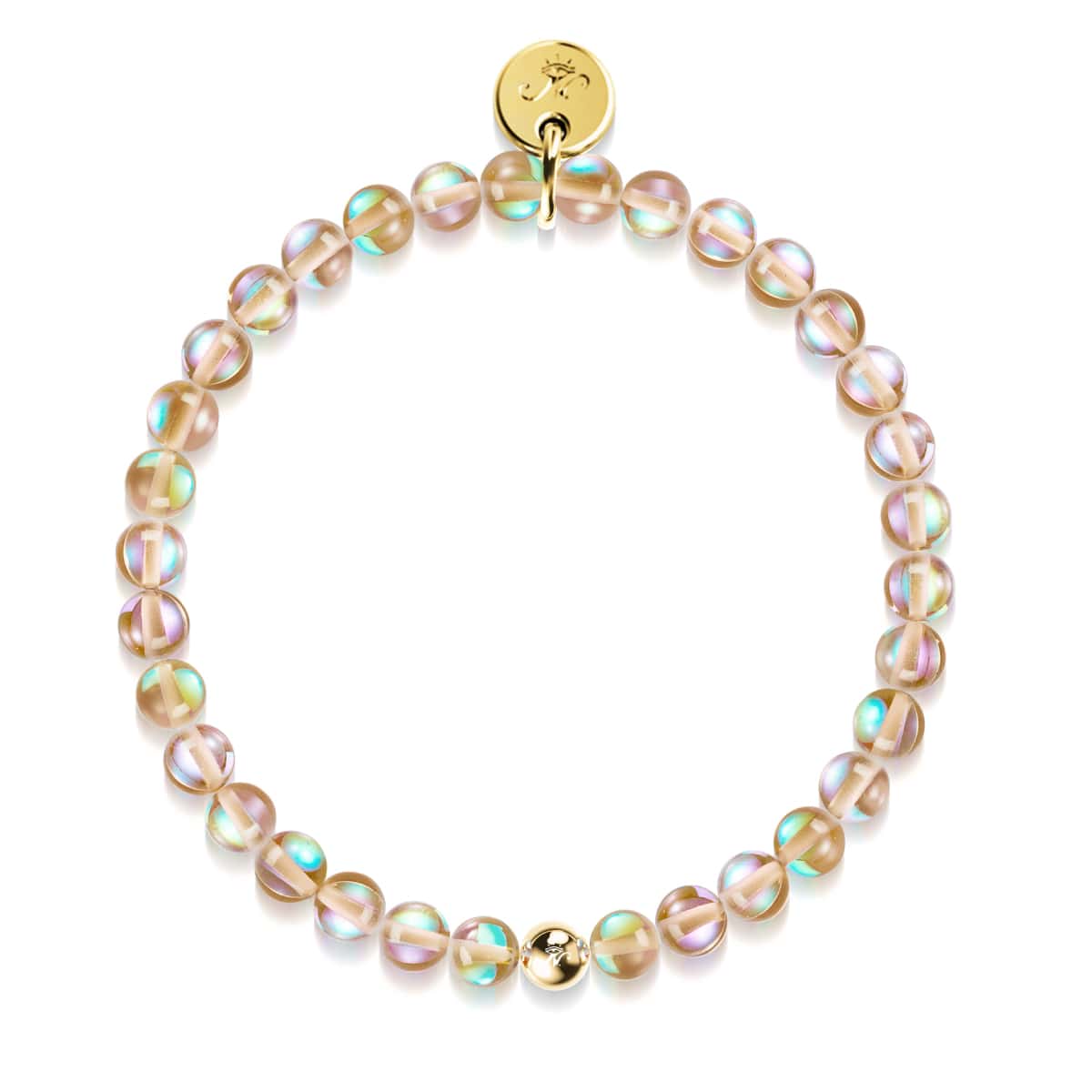 Terra | .925 Sterling Gold Vermeil | Galaxy Glass Bead Bracelet - Image 3