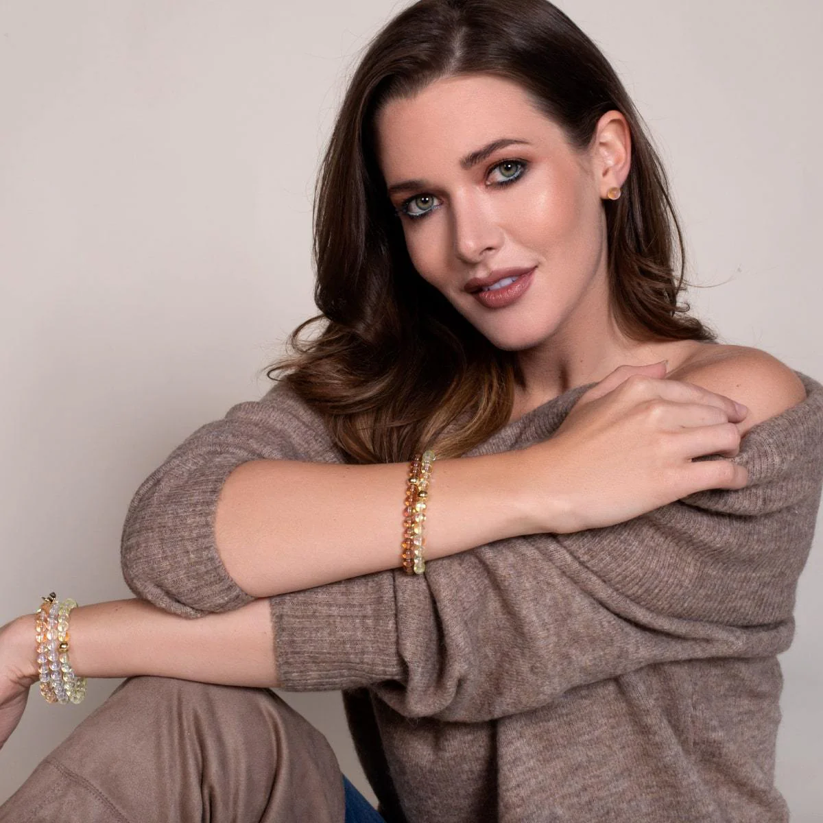 Terra | .925 Sterling Gold Vermeil | Galaxy Glass Bead Bracelet - Image 5