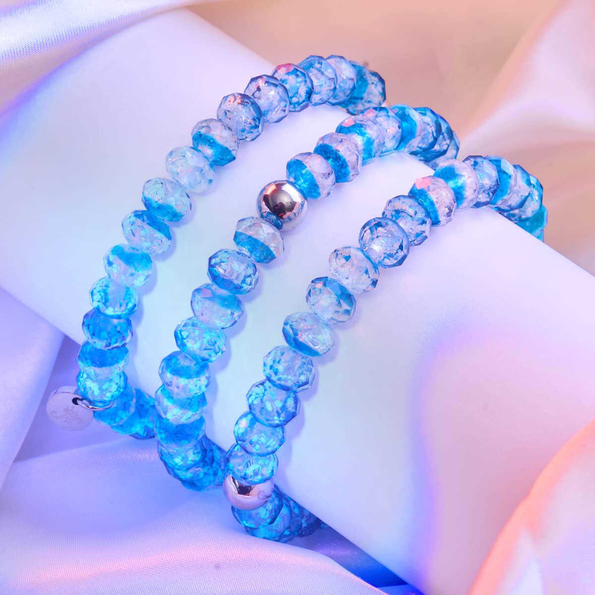 Topaz Ice | Firefly Glass Diamonds Snow Globe Bracelet - Image 5