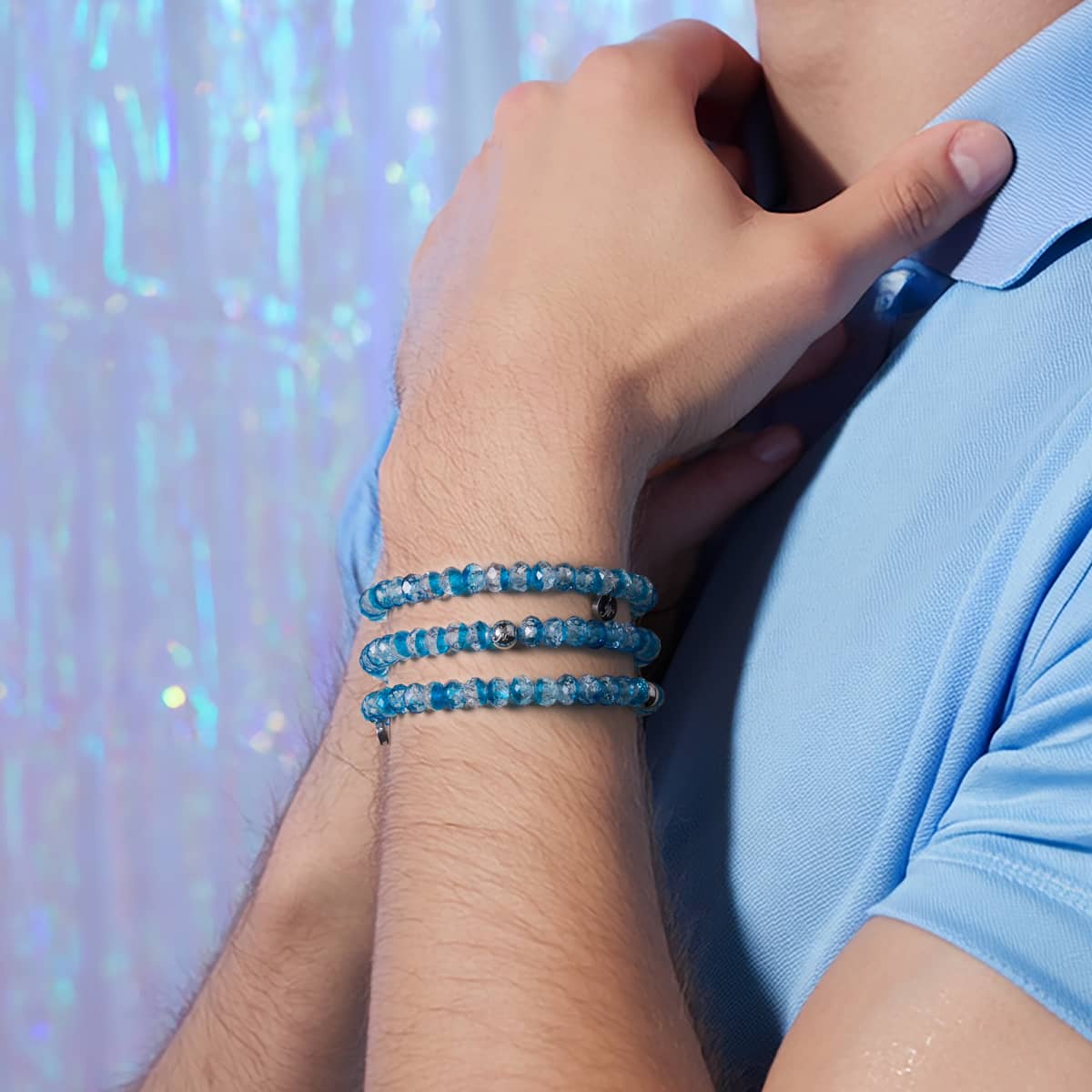 Topaz Ice | Firefly Glass Diamonds Snow Globe Bracelet - Image 6