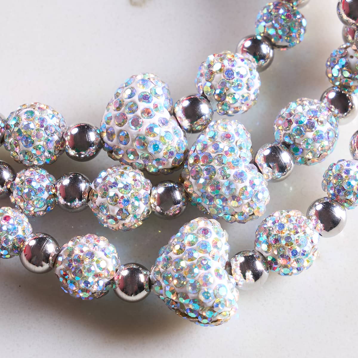 Unicorn White Crystal | Kikiballa Cascade Heart Bracelet - Image 3