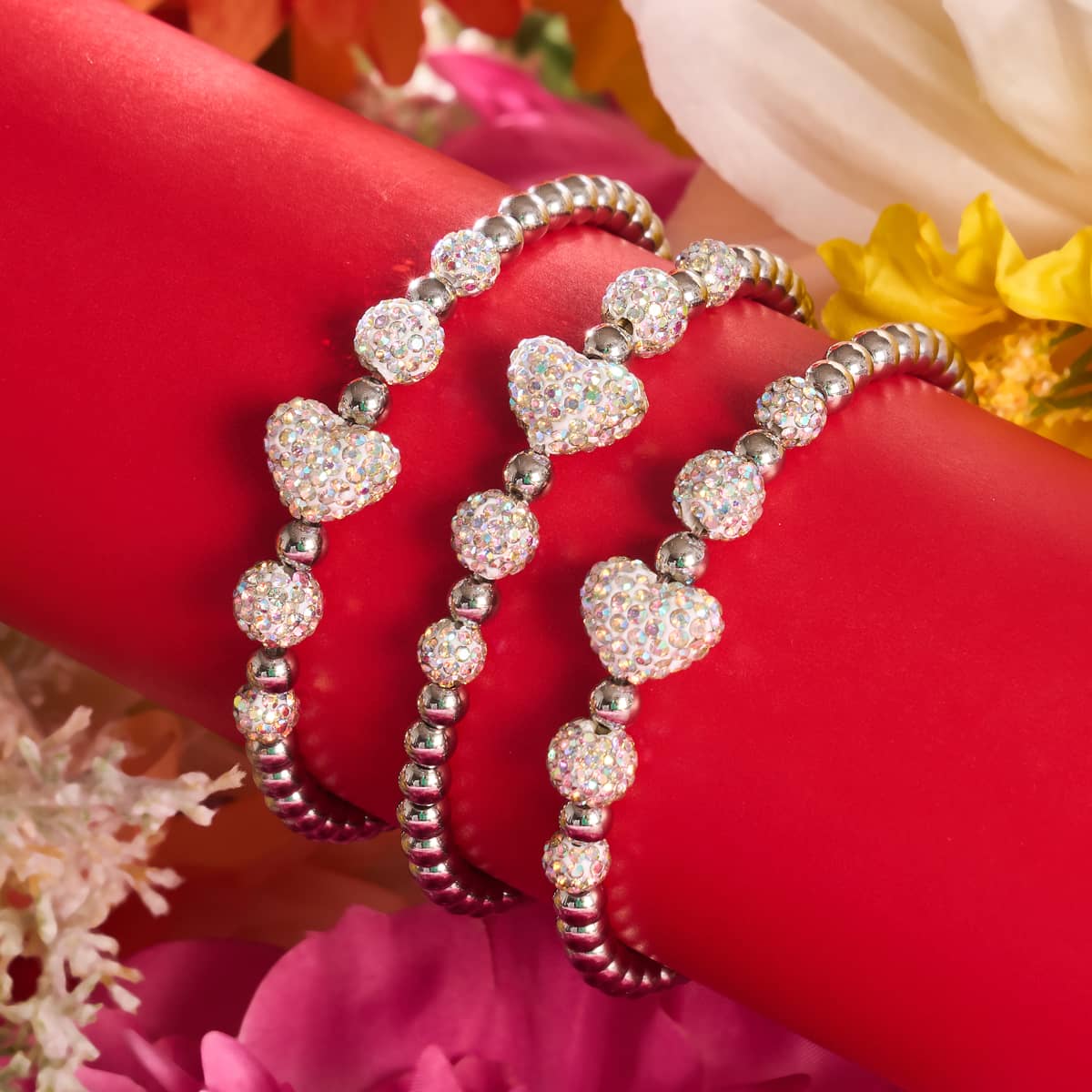 Unicorn White Crystal | Kikiballa Cascade Heart Bracelet - Image 6