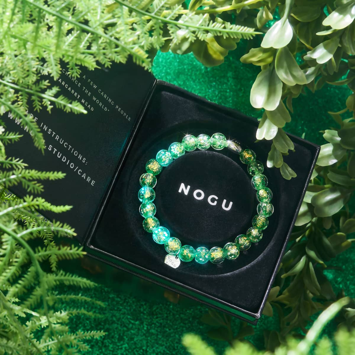 Verdant Burst | .925 Sterling Silver | Firework Glass Bracelet - Image 6