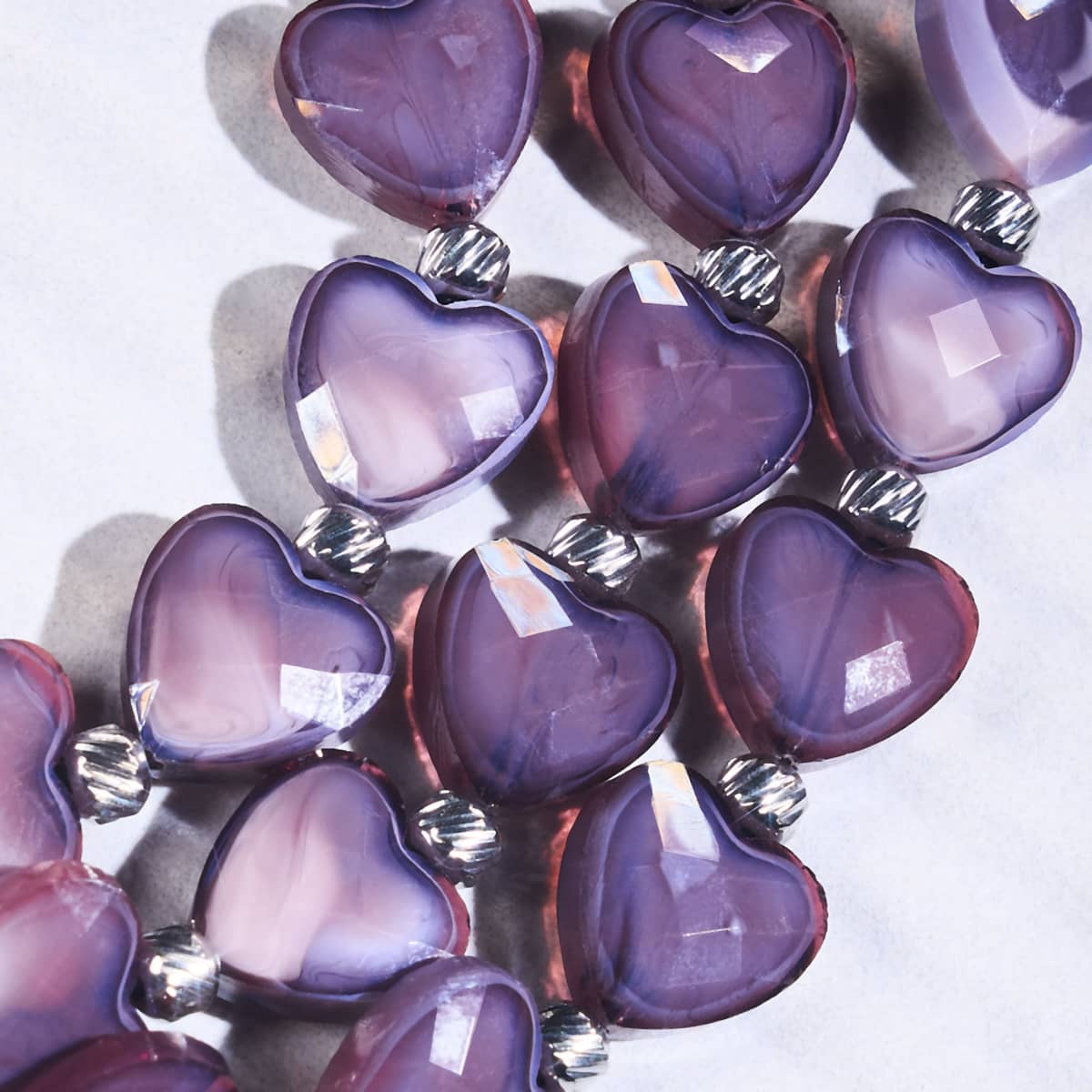 Violet Heartstring | Crystal Macrame Bracelet - Image 3