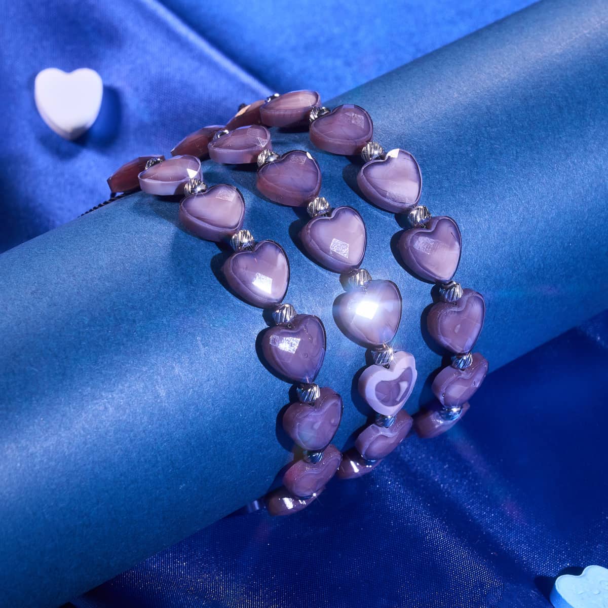 Violet Heartstring | Crystal Macrame Bracelet - Image 6