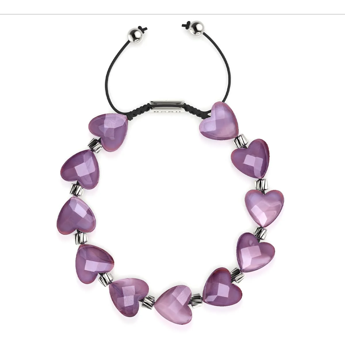 Violet Heartstring | Crystal Macrame Bracelet - Image 8