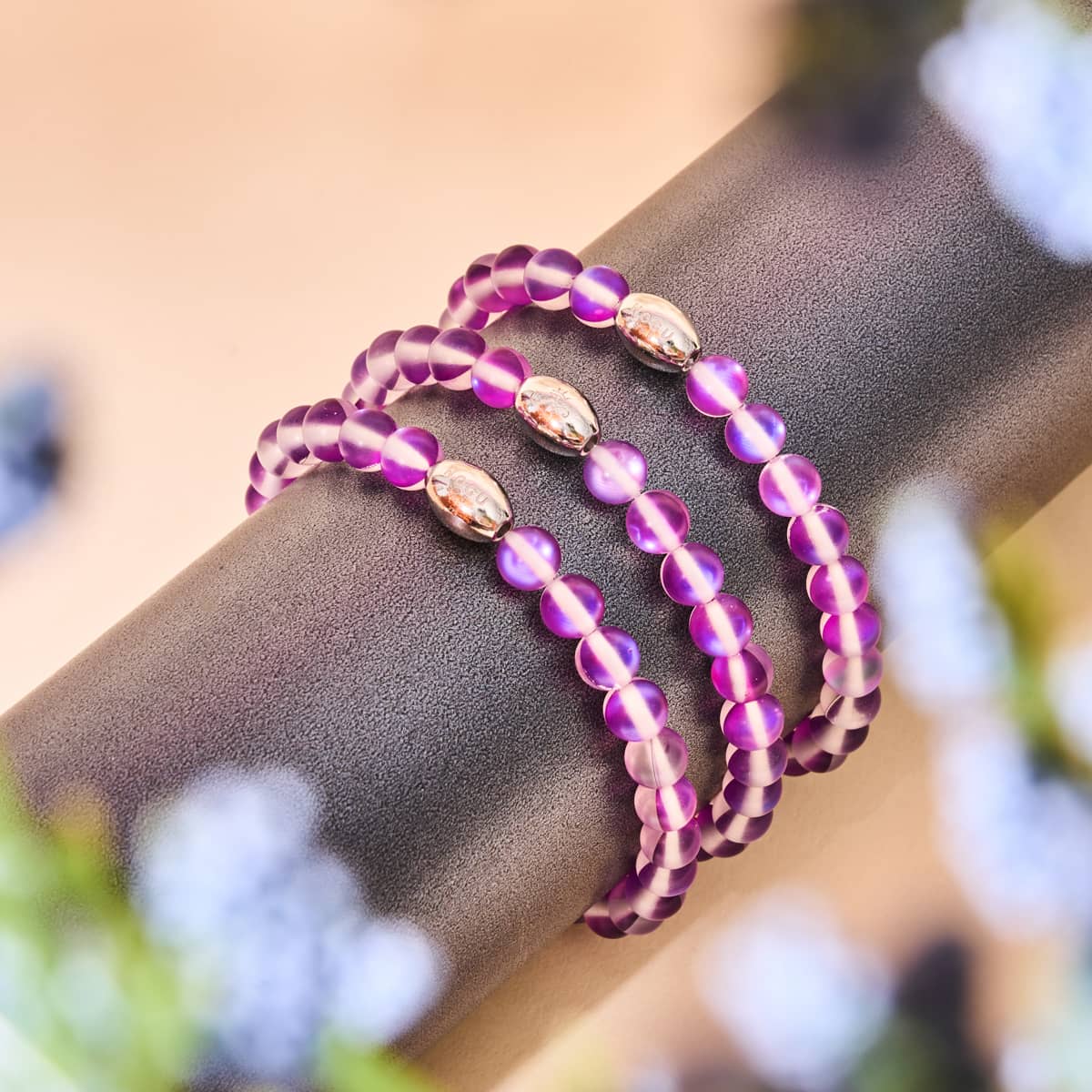 Violet | .925 Sterling Silver | Mermaid Glass Bead Bracelet - Image 3