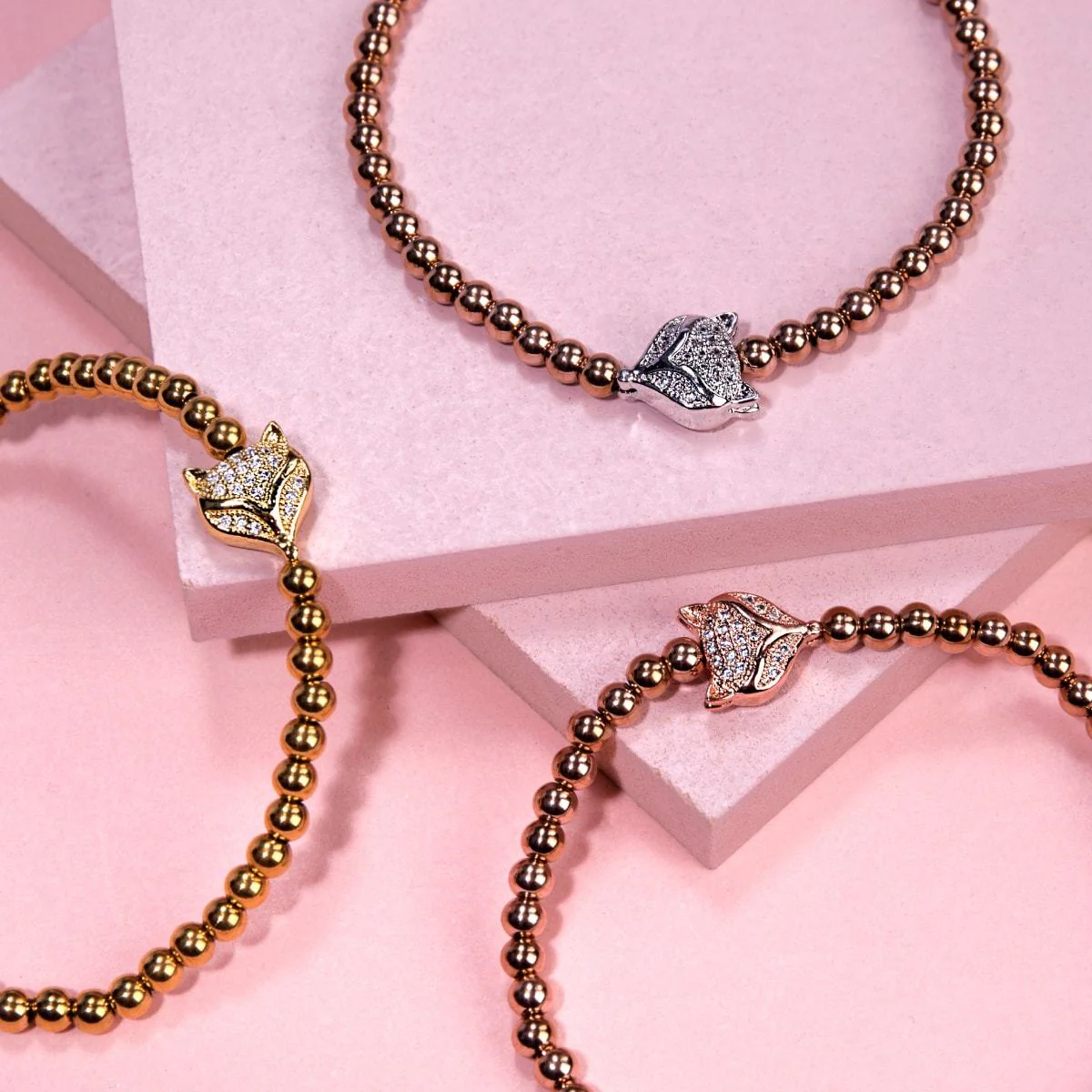 Vixen | 18k Gold | Crystal Fox Bracelet - Image 6