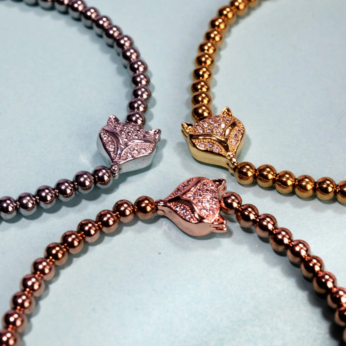 Vixen | 18k Gold | Crystal Fox Bracelet - Image 8