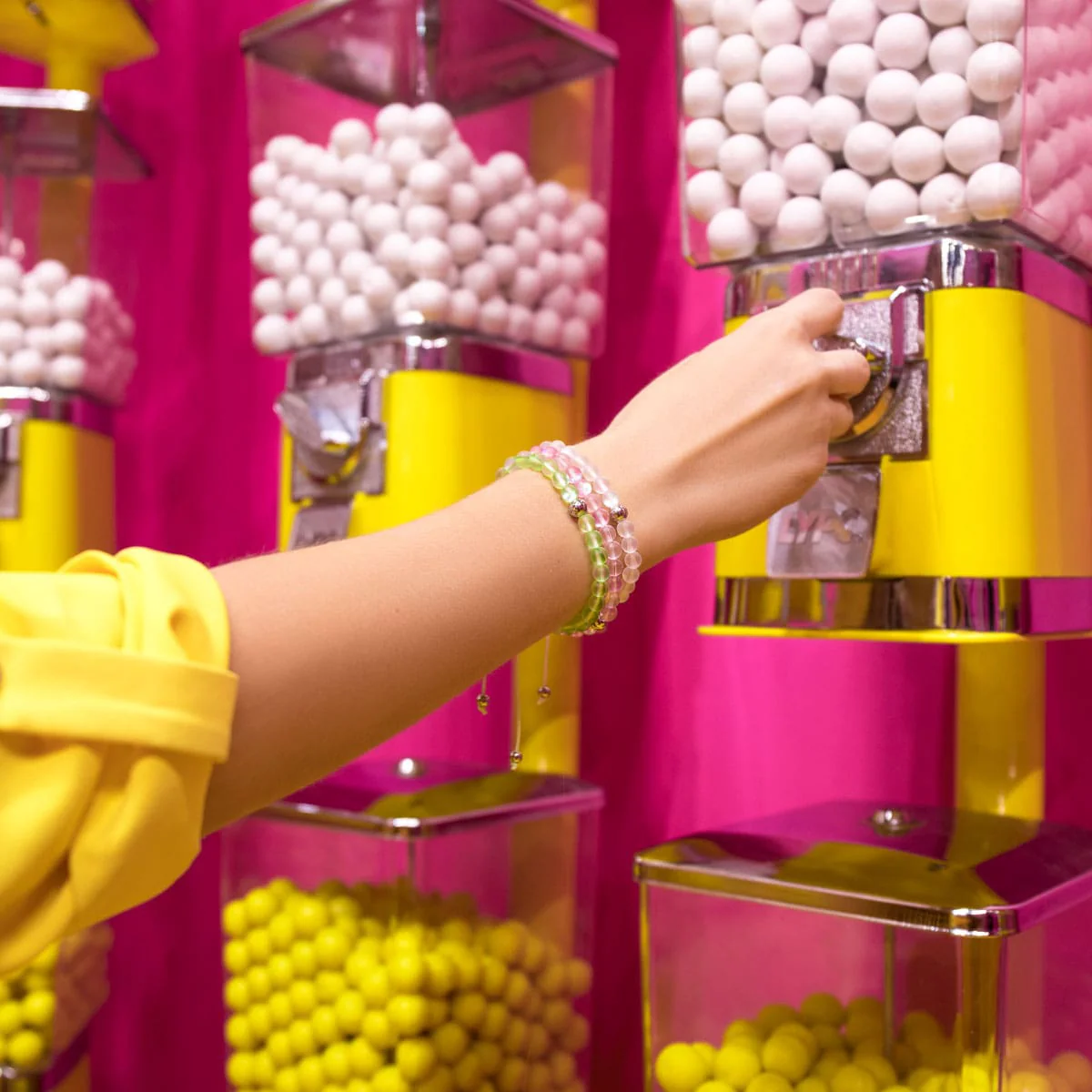 Rainbow White | Silver | Mermaid Glass Macrame Bead Bracelet - Image 9